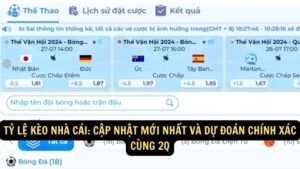 Tỷ Lệ Kèo Nhà Cái